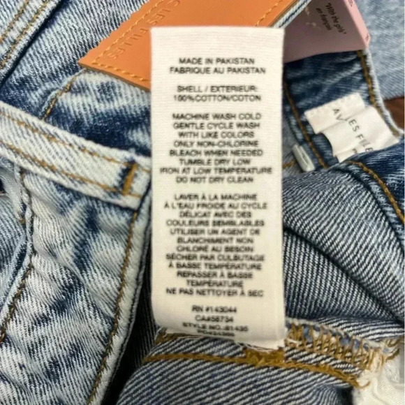 Avec Les Filles Cool Girl Distressed High Rise Straight Jeans 29 Workshop Blue - Picture 14 of 16